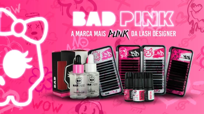 Cílios Bad Pink 5D - Curvatura D 0.07 - Imagem 2