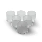 Batoque de 1ml de plástico transparente com 100 unidades