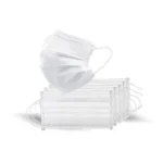 Máscara descartável com elástico tnt branca Ntflex c/ 50 uds