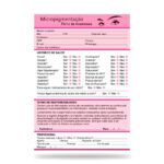 Ficha de Anamnese Micropigmentação 100 Folhas