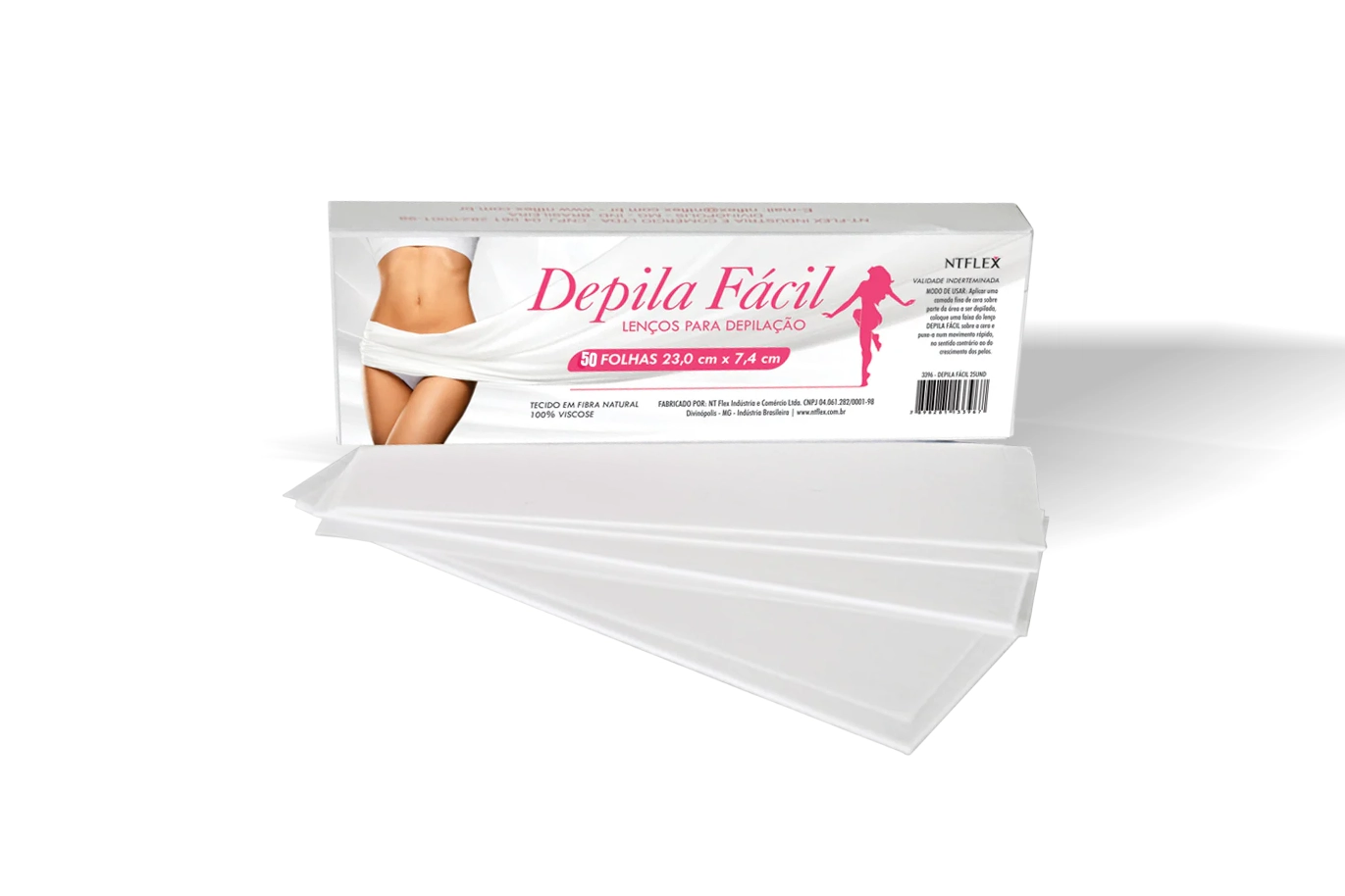 15395119373-depila-facil.webp Lenços para depilação Depila Fácil c/50 folhas Ntflex - Imagem 1