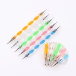 Kit 5 Boleadores com Ponta Dupla para Decoração de Unhas